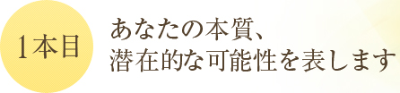 ●1 本目● あなたの本質、潜在的な可能性を表します