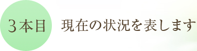 ●3 本目●現在の状況を表します